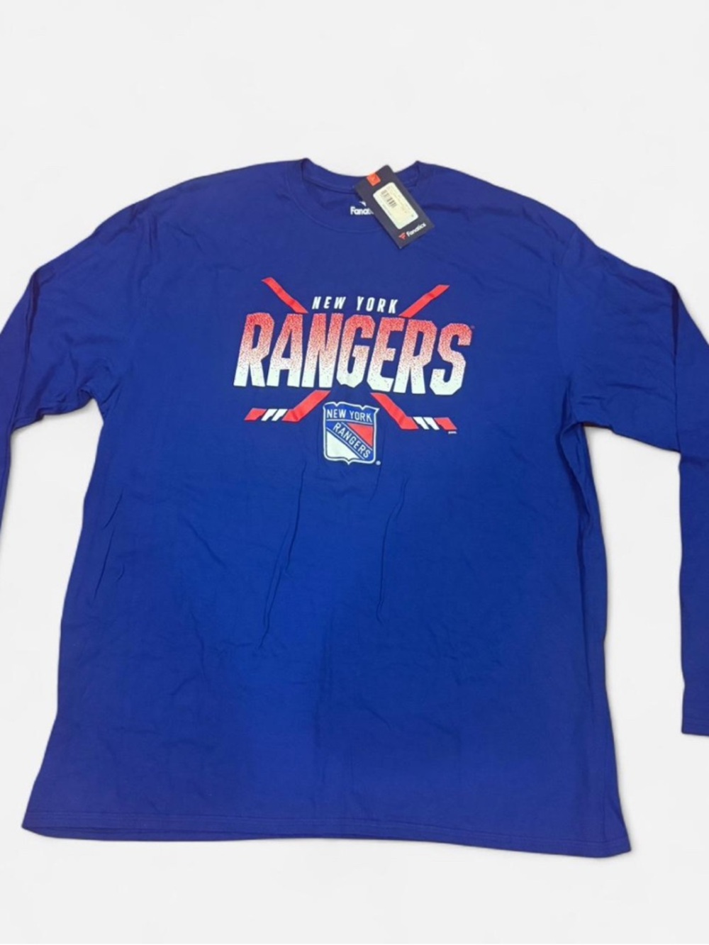 Men's NY Rangers Long-Sleeve Crew Tee - Blue
